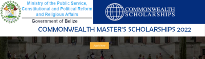 Commonwealth Master’s Scholarships 2022: Applicants in Beliz ... Image 1