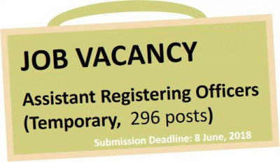 Vacancy Notice: Assistant Registering Officers (Temporary) E ... Image 1